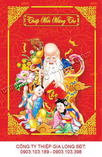 thiệp mời mừng thọ