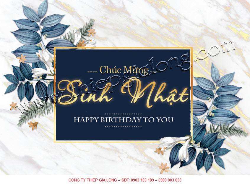 thiệp sinh nhật sang trọng 