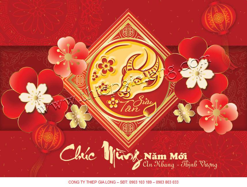 thiệp chúc tết tân sửu 2021