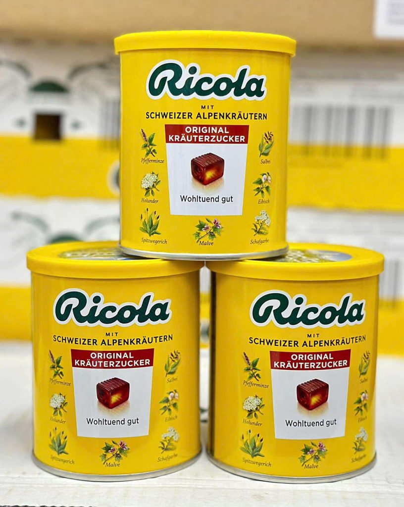 Cách dùng kẹo ngậm ho Ricola của Đức